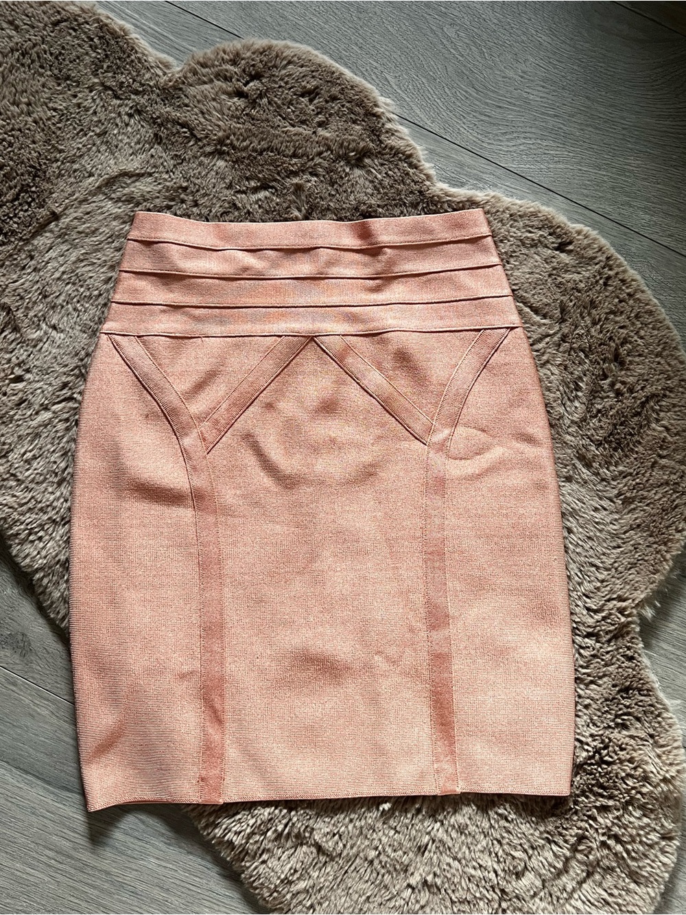 BEBE Peach Straight Pencil Skirt